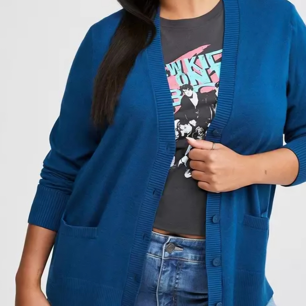 Blue Women's Cardigan Sweater